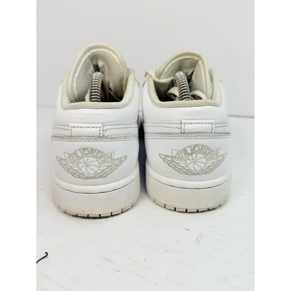 Air Jordan 1 Low Triple White 553558-136 Men's Size 7 Leather Sneakers